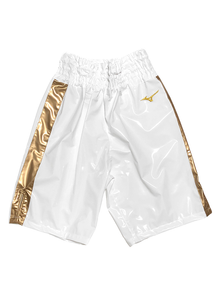 楽天市場】ミズノボクシングトランクス 白(エナメル）×ゴールド