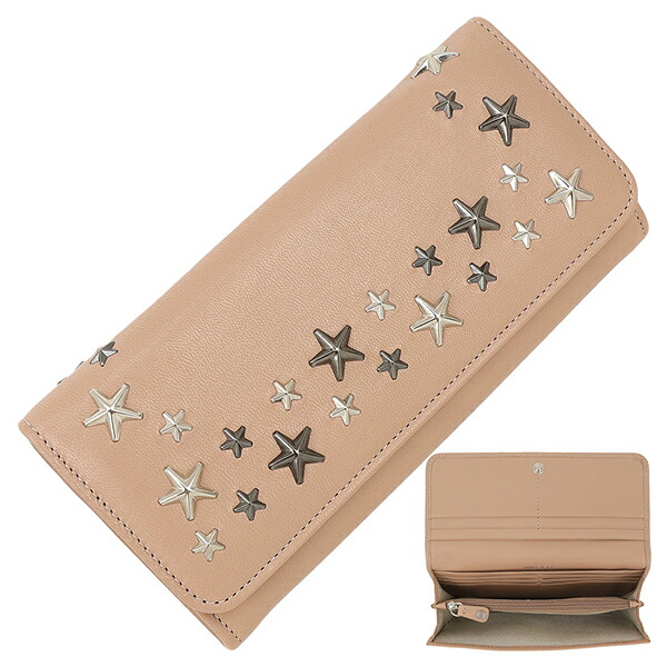 ジミーチュウスタッズ財布2つ折り財布本革