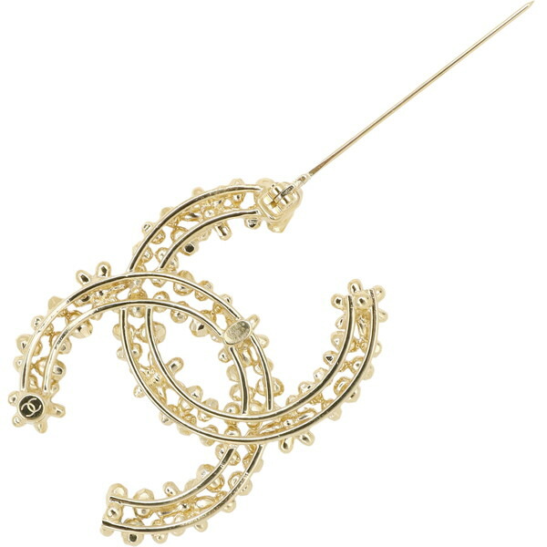 Mari／CHANEL ゴールド ブローチ チェーン付き Mari／CHANEL ゴールド