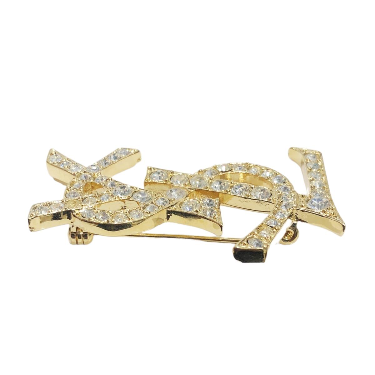 ☆イヴ・サンローラン ブローチ ゴールド パール 元箱あり YSL 【公式