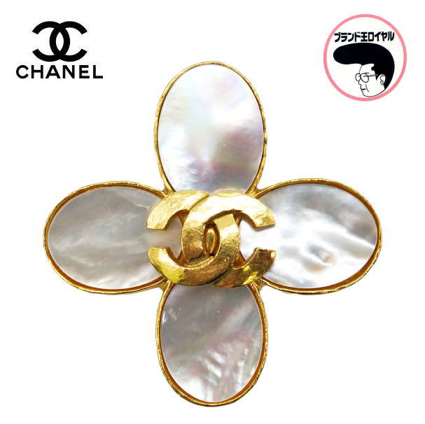 シャネルクローバ＾ツィードピンブローチ2個