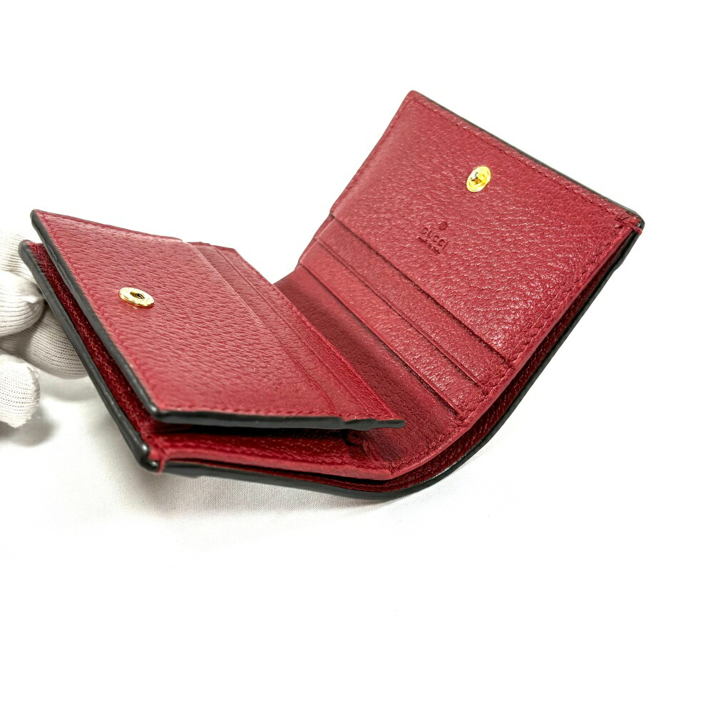 美品 GUCCI グッチ GG コンパクト 二つ折り財布 オフィディア