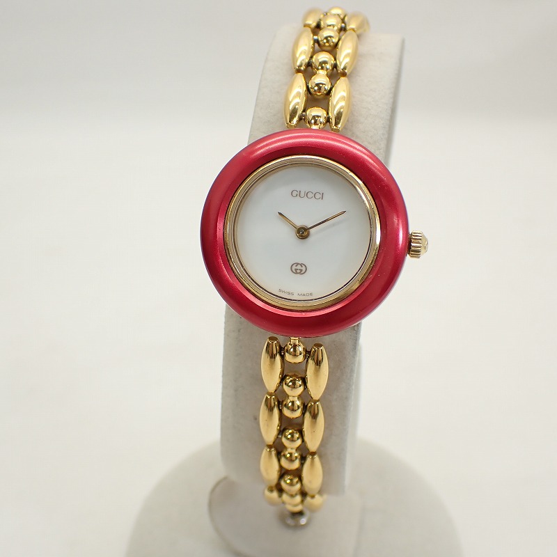 GUCCI グッチ チェンジベゼル レディース 腕時計 ゴールド