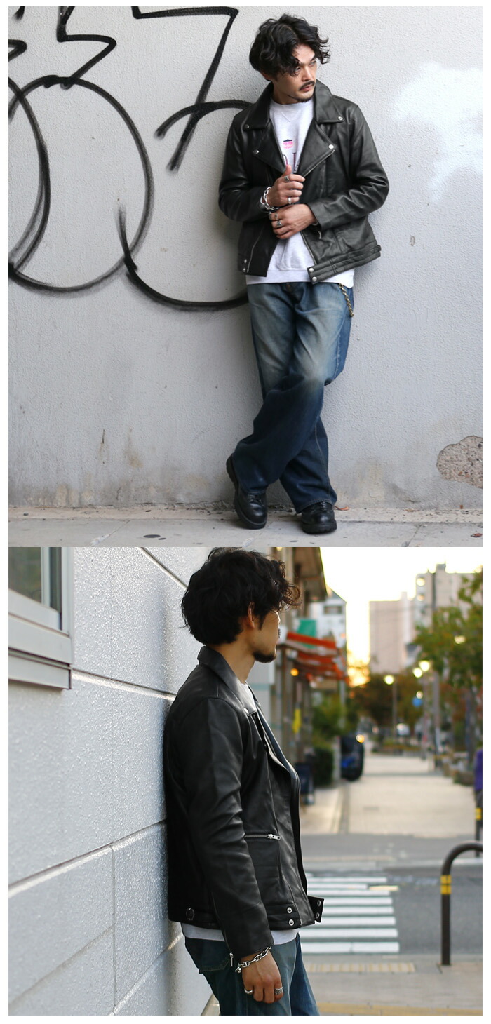 楽天市場】レザージャケット ライダース ダブル ダブルライダース