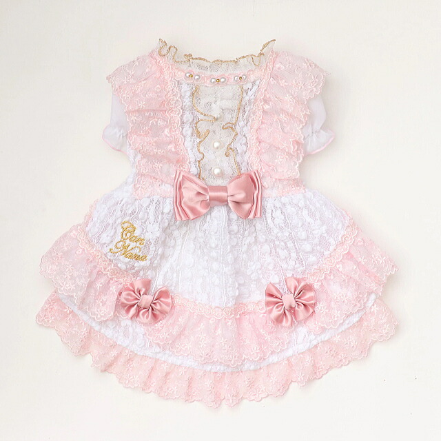 楽天市場】犬服 夏 きゃんナナ サマーレースワンピース ドレス お姫様