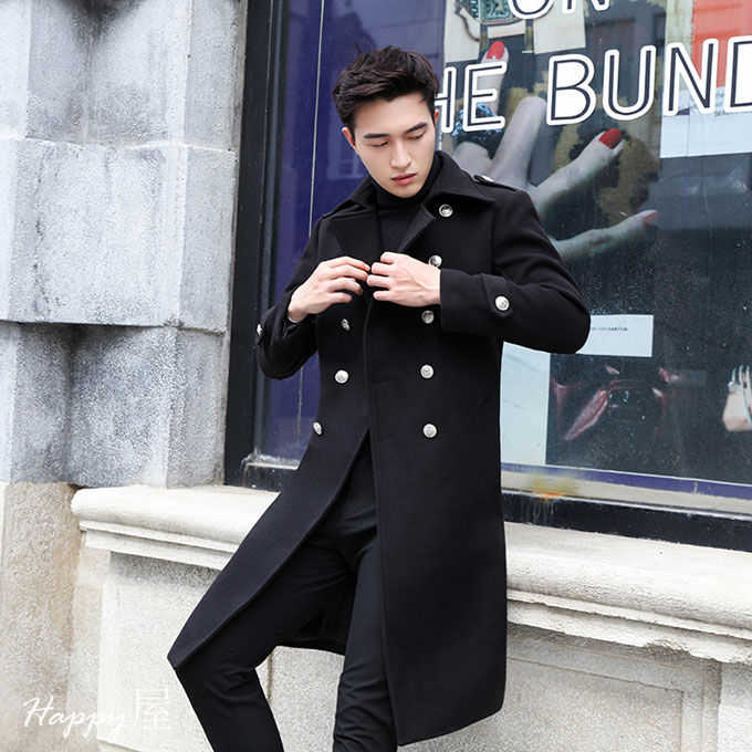 組曲 130cm 黒 ウールコート ダブルボタン 組曲 130cm 黒 ウールコート