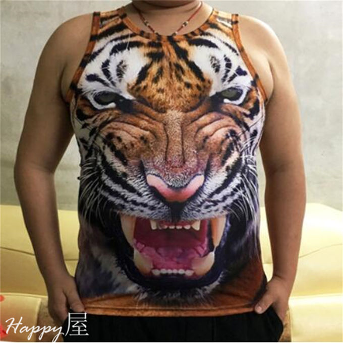 楽天市場】タンクトップ アニマルプリント 接触冷感 涼しい メンズ 3D