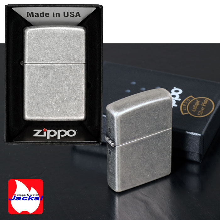楽天市場】zippo (ジッポーライター) Antique Silver Plate 121 Flat