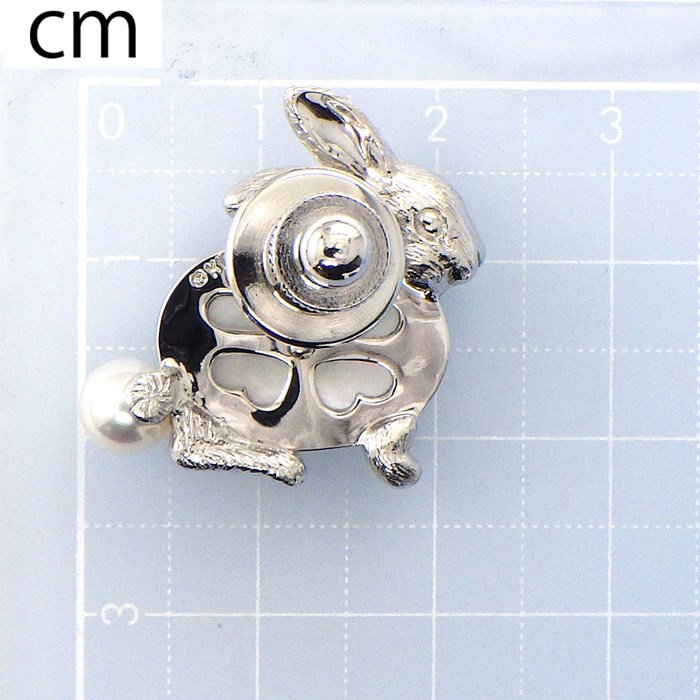 楽天市場】ミキモト MIKIMOTO ピンブローチ ピクウェ ラビット ウサギ