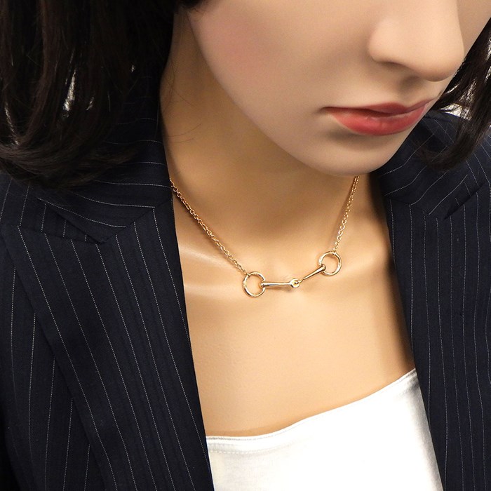 エルメス HERMES ホース ネックレストップ GP ゴールド Yahoo