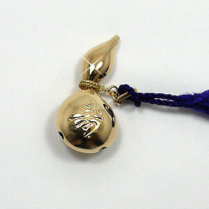 楽天市場】18金 キーホルダー すず へちま 根付 K18 鈴 携帯ストラップ