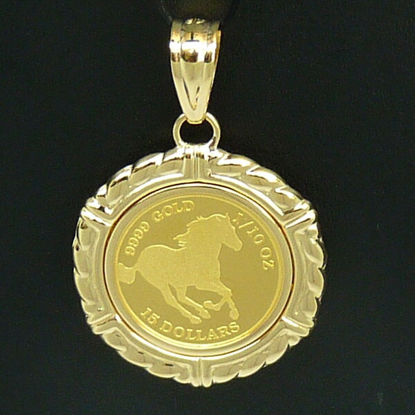 ツバル/ホース K24（純金 K24 1/10オンス、ペンダントのみ 楽天市場