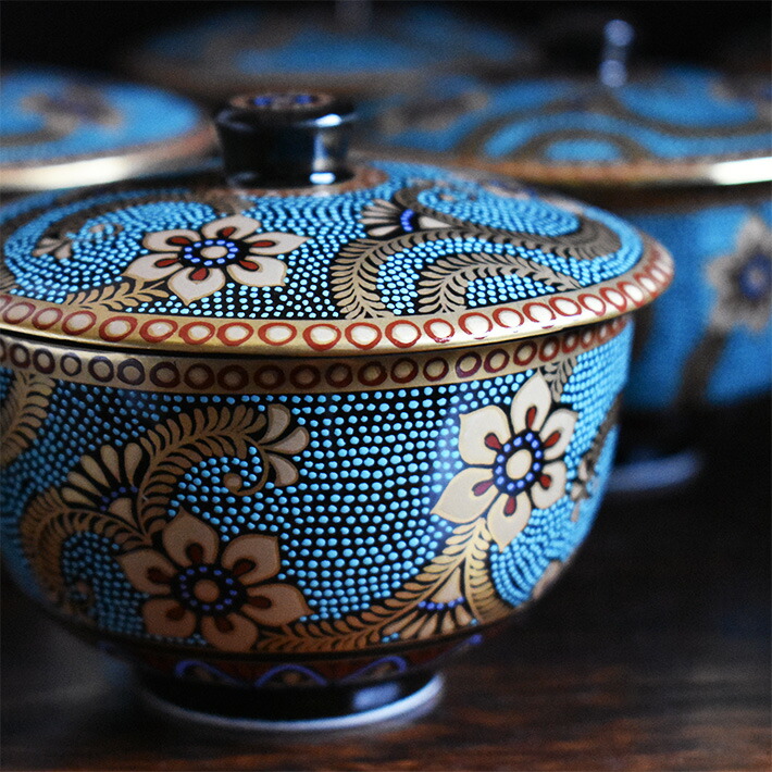 九谷焼 九谷庄三 金彩 色絵 蓋付湯呑 湯呑み 20客セット 九谷焼 九谷