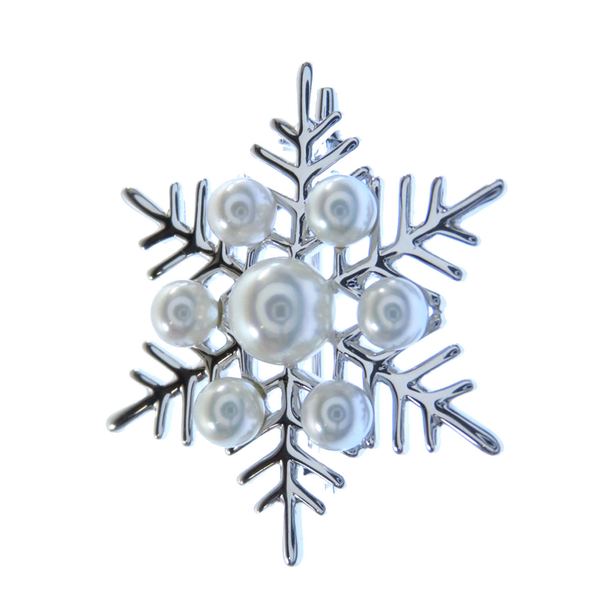 楽天市場】ミキモト 雪の結晶モチーフ パール 真珠 ブローチ シルバー