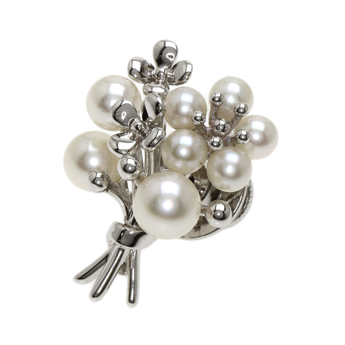 MIKIMOTO ミキモト 真珠 ベビーパール ブローチ シルバー 5珠 【公式通販】