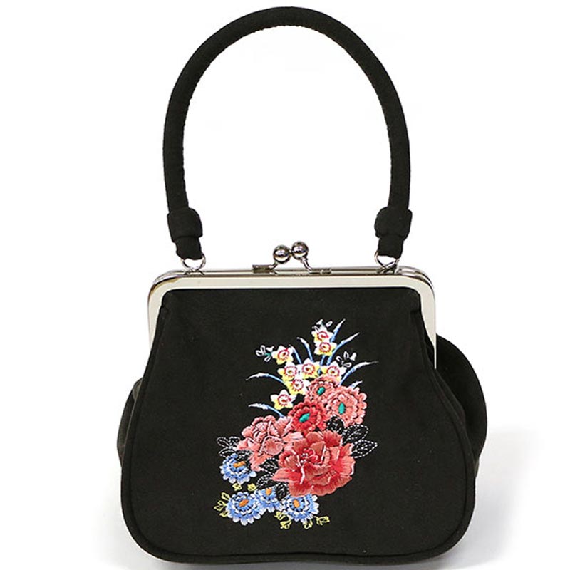 楽天市場】振袖用 バッグ 単品 袴用 着物 yumiyumi 薔薇 刺繍スエード