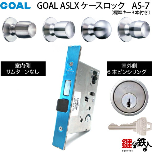楽天市場】GOAL ASLX ケースロック(ドアノブタイプ) GOAL AS-7タイプ