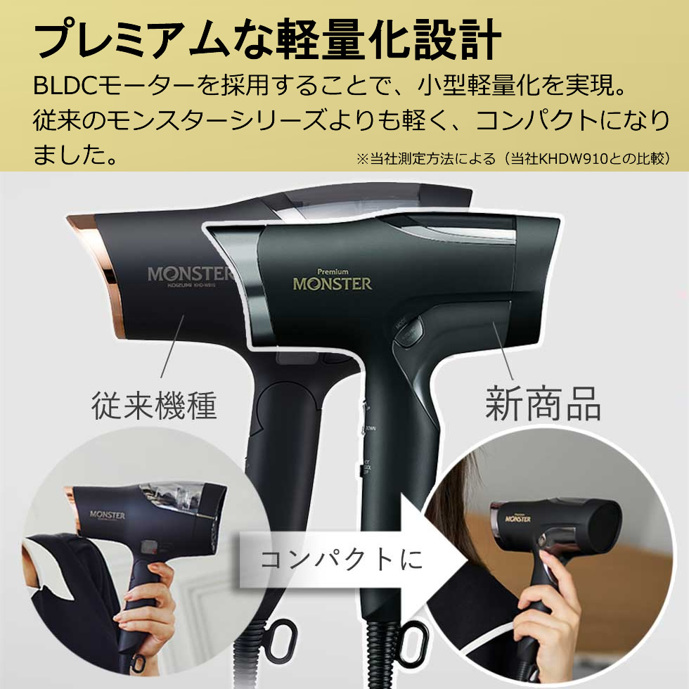 楽天市場】コイズミ モンスター ドライヤー MONSTER ダブルファン