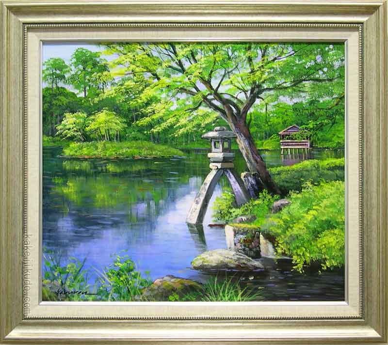 油彩画 F10 建物と自然 2020年 油彩画 F10 建物と自然 2020年