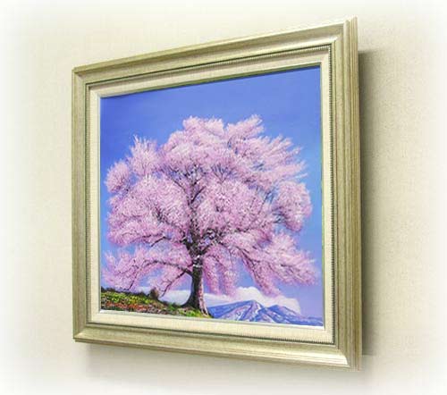 楽天市場】絵画 油絵 王仁塚（わにづか）の桜 （木村由記夫） 送料無料