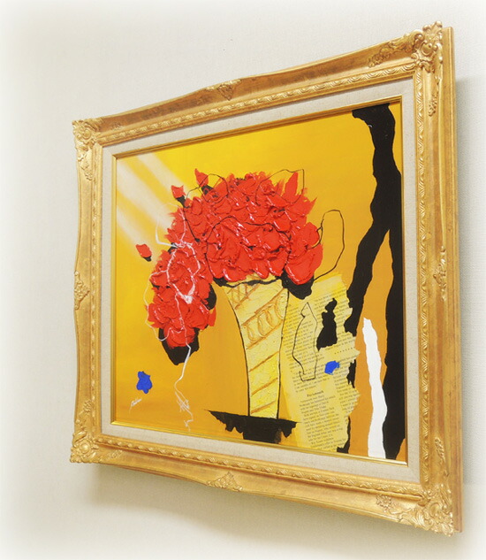 楽天市場】絵画 油絵 赤いバラ (西原正一) 送料無料 【肉筆】【油絵