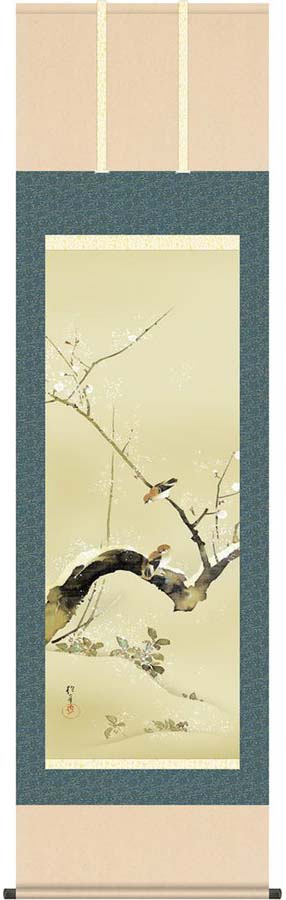 酒井抱一「梅」掛軸 絹本：江戸時代後期