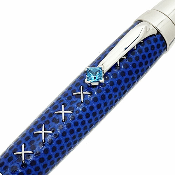 MONTBLANC 青 レザー 筆箱 #131203 ペンポーチ MONTBLANC 青 レザー