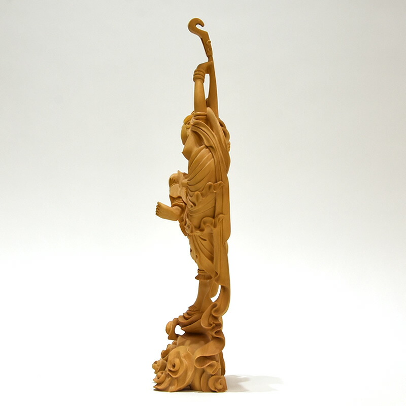 楽天市場】木彫り仏像 【柘植飛天（天女）】 一本彫り 総高34cm : 海宇