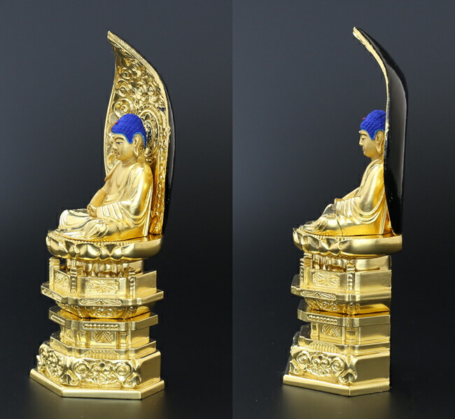 楽天市場】【ポイント5倍+クーポン】 仏像 中七肌粉 六角台座 座釈迦