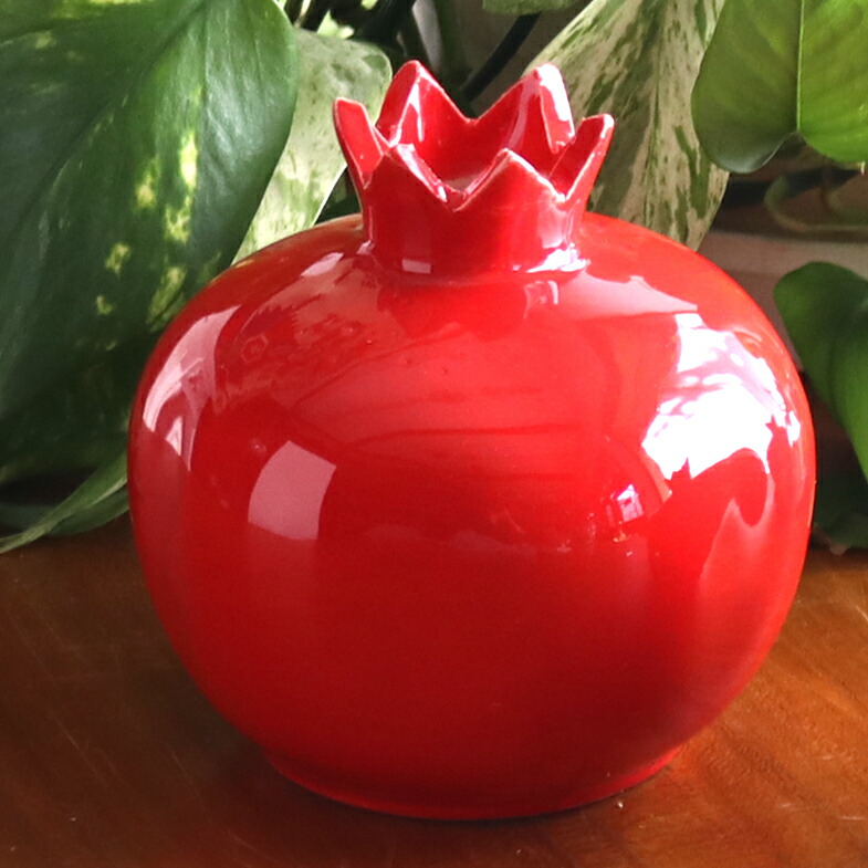 楽天市場】【15%OFFクーポン対象】トルコ陶器 赤いザクロ Lサイズ 高さ