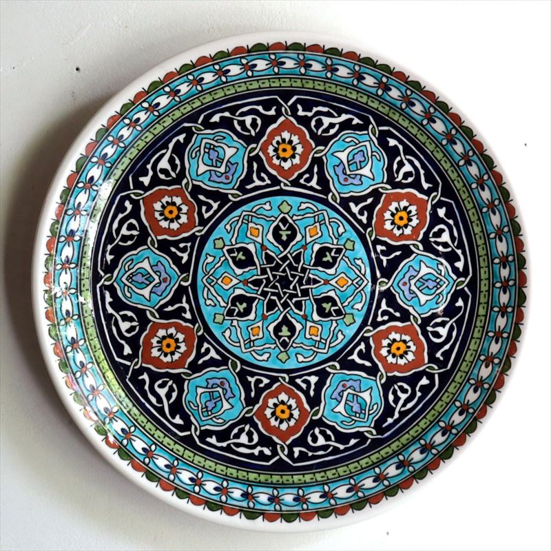 楽天市場】【15%OFFクーポン対象】トルコ陶器 プレート 飾り皿 直径