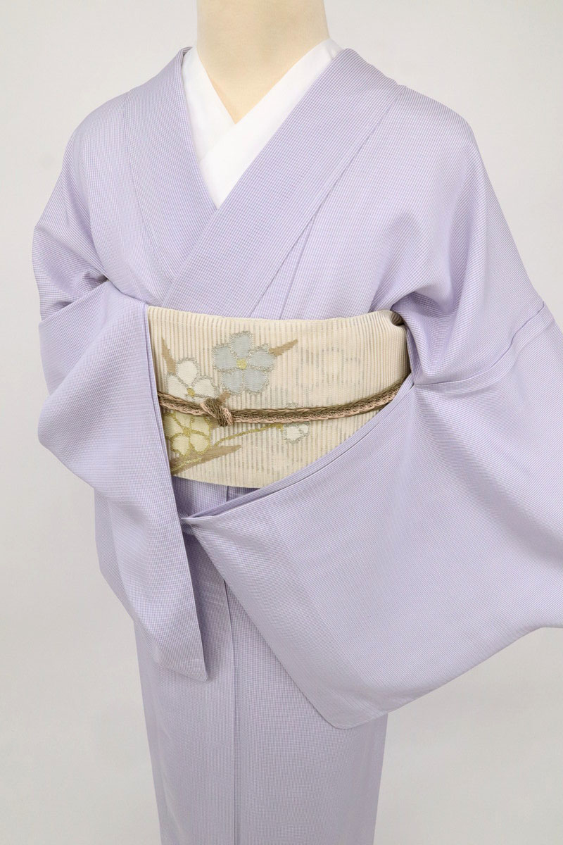 楽天市場】新品 長尺 夏の江戸小紋 カジュアル『絽』万筋 藤紫色×白