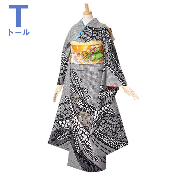 人気総絞り！黒・他 160cm 振袖単品 単体 正絹 成人式 前撮り BM13