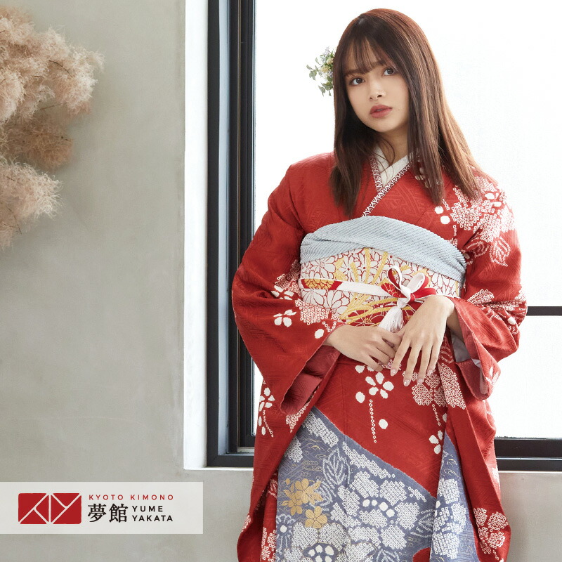 楽天市場】成人式早割クーポン10％オフ【振袖 レンタル】RS779 正絹 赤