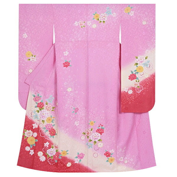 楽天市場】【成人式 振袖 レンタル】RS894 正絹 ピンク ハート牡丹フル