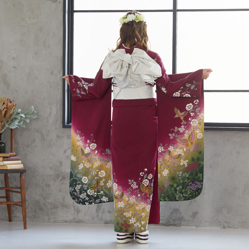 楽天市場】成人式早割クーポン10％オフ【振袖 レンタル】RS834 正絹