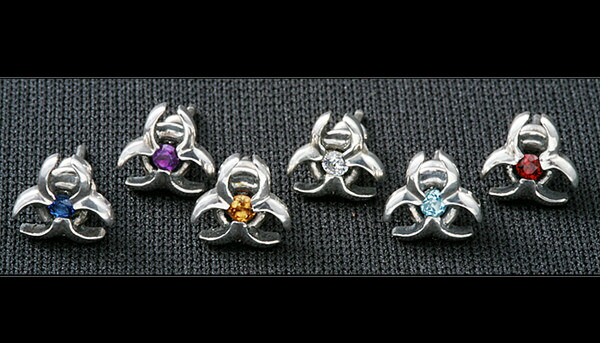 楽天市場】SBMW バイオハザードマーク シルバーピアス シルバー925