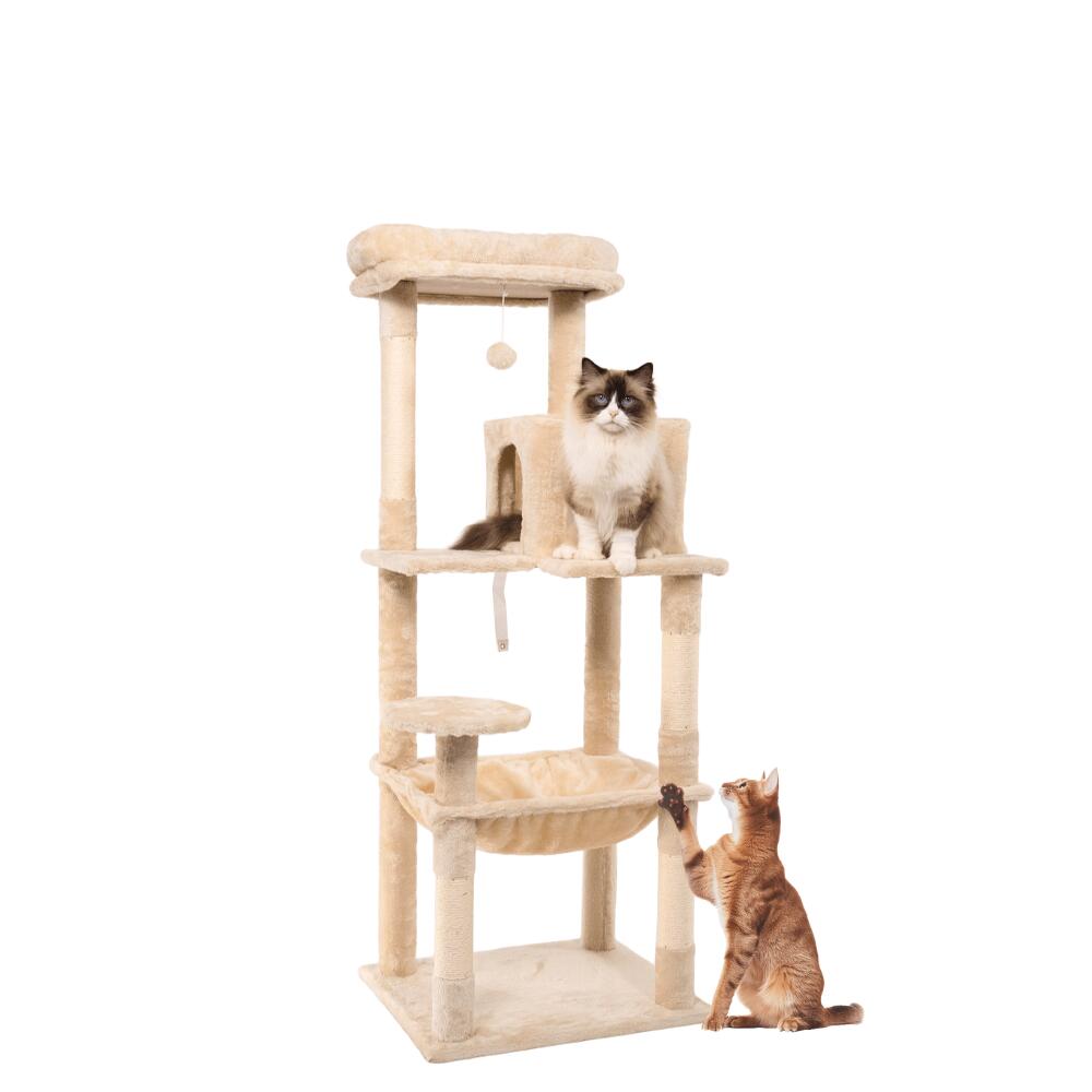 楽天市場】キャットタワー 据え置き 木製 猫タワー 大型猫用