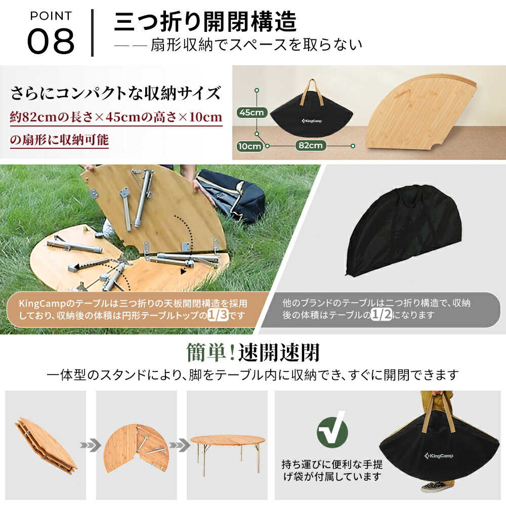 楽天市場】【2/11まで20％OFFクーポン】KingCamp アウトドア テーブル