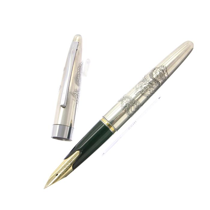 楽天市場】PILOT パイロット 万年筆 エリート シルバーン 龍 細字