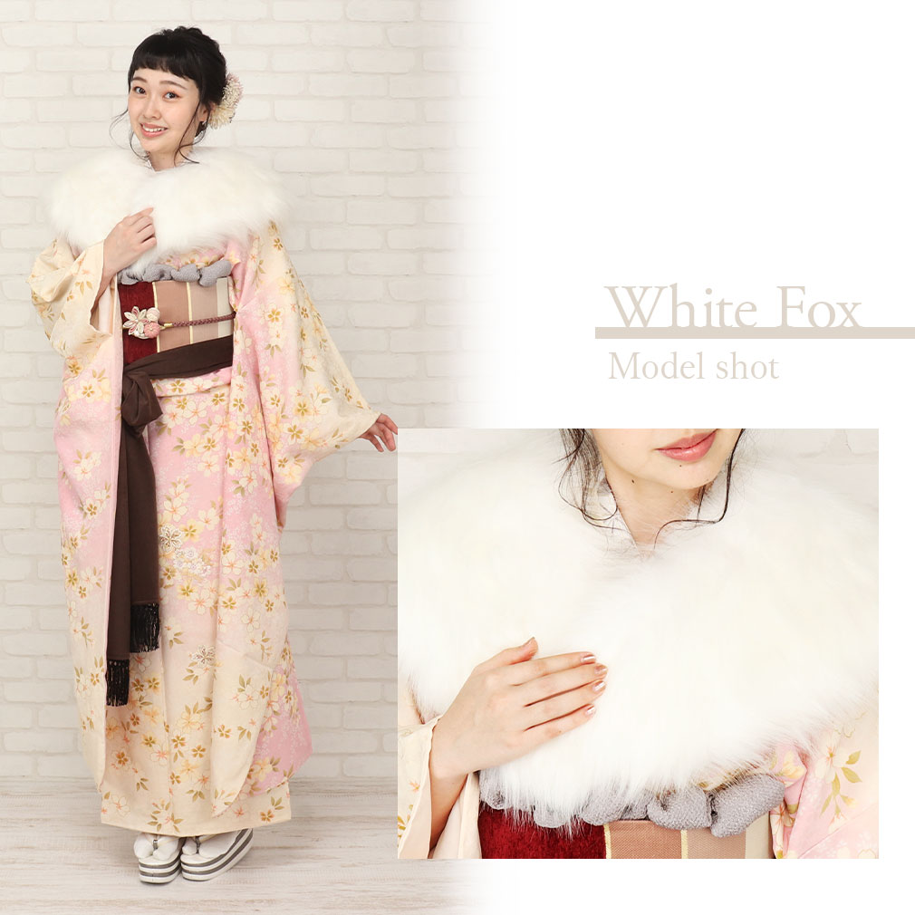 楽天市場】成人式 ショール 振袖 フォックス風 フェイクファー 2色展開