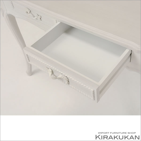 ハンプトン デスク 机 鍵付き 白家具 256-178 ハンプトンシリーズ|いい