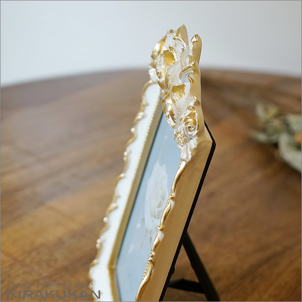 薔薇の飾り皿 金色縁取り アンティーク 薔薇の飾り皿 金色縁取り