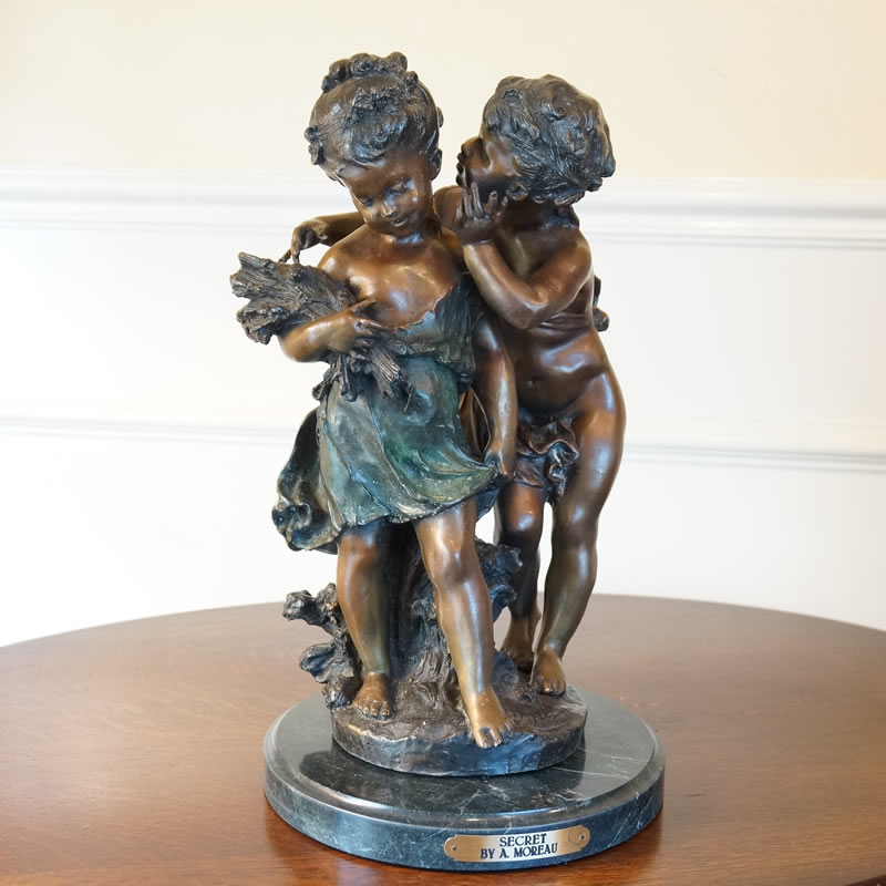 楽天市場】アンティーク ブロンズ像 置物 Auguste Moreau オーギュスト