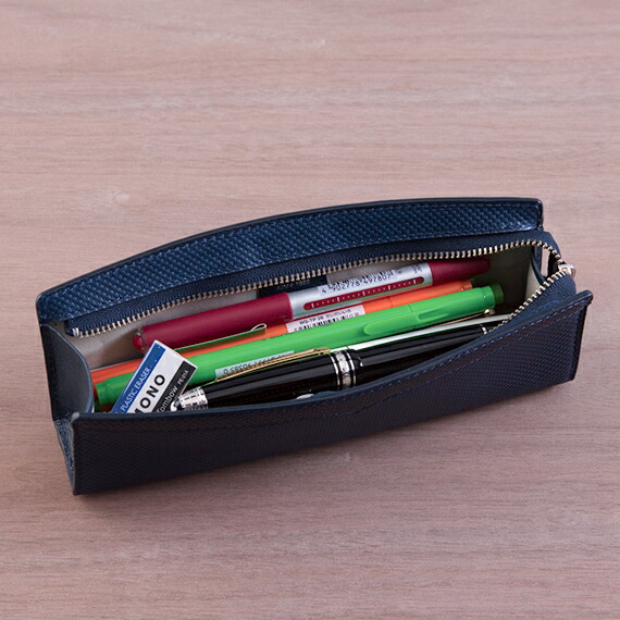 楽天市場】【ジャパンブルー】 藍染めレザー ペンケース ( 革