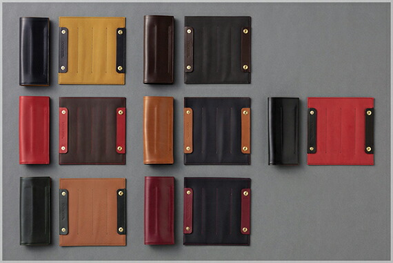 KNOX PEARCE 本革 ロールペンケース ブラック×レッド KNOX PEARCE 本革