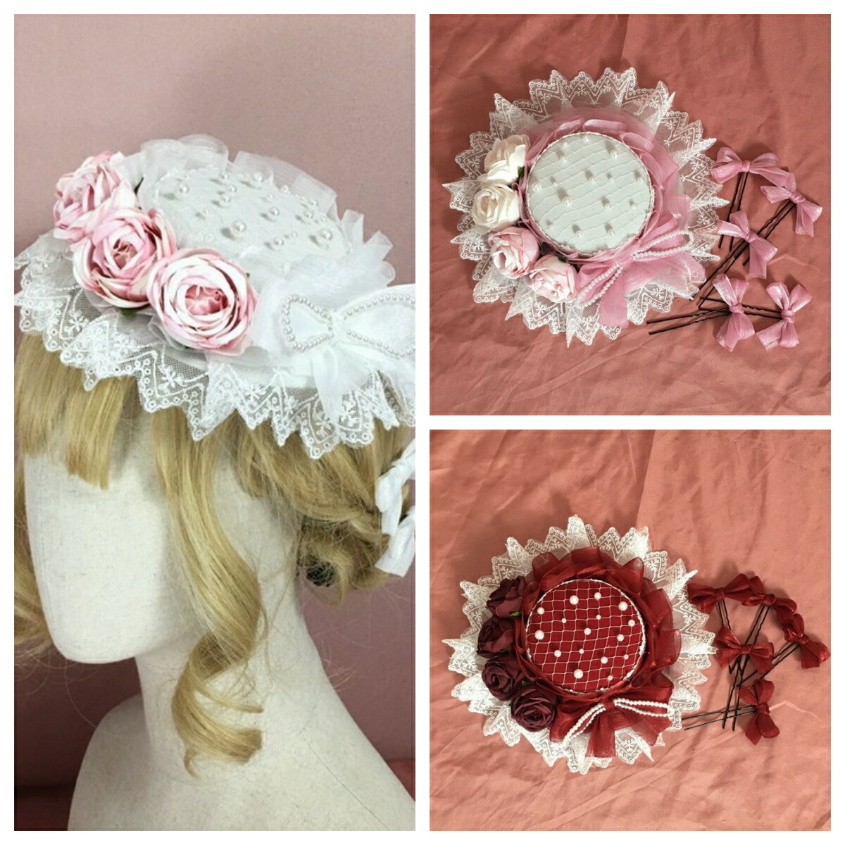 楽天市場】ロリータカクテル帽 礼装帽子 髪飾り ヘアバンド 髪留め