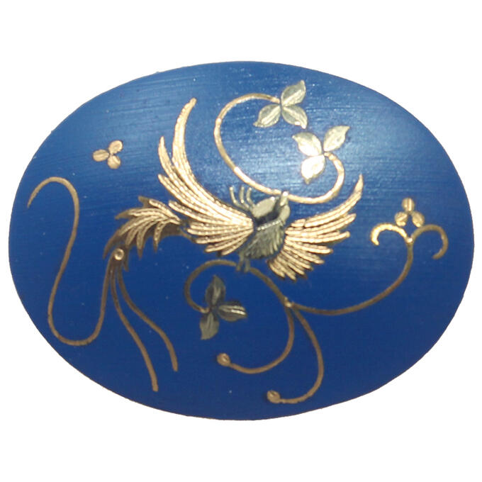 象 親子象 九谷焼 銀製 ブローチ バッチ イ10象 親子象 九谷焼 銀製