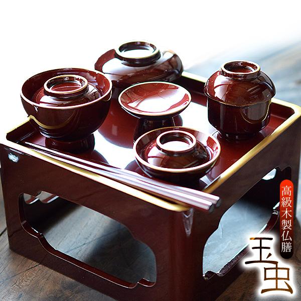 楽天市場】【日本製】木製本漆塗 背高仏膳椀『玉虫』本金釦(いっかけ