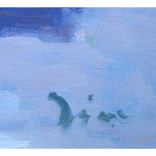 伊藤仁 油絵「北海道庁」F3号 額付き 1962年製作 伊藤仁 油絵「北海道